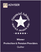 Financial adviser service awards winner, Protection and Pension Providers Quilter