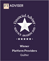 Financial adviser service awards winner, Platform Providers Quilter