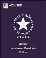 Financial adviser service awards winner, Investment Providers Quilter